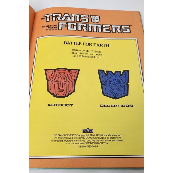 Transformers Battle‎ for Earth Marvel Book 1985 Vintage Hardcover Megatron - Picture 5 of 8